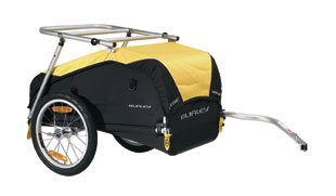 Burley Nomad trailer with rack