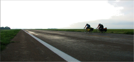 biking through kansas